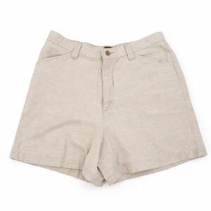 Riders Casuals Linen Shorts Cotton Blend Beige Size 14 Classic